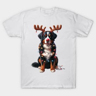 Christmas Red Nose Bernese Mountain Dog T-Shirt